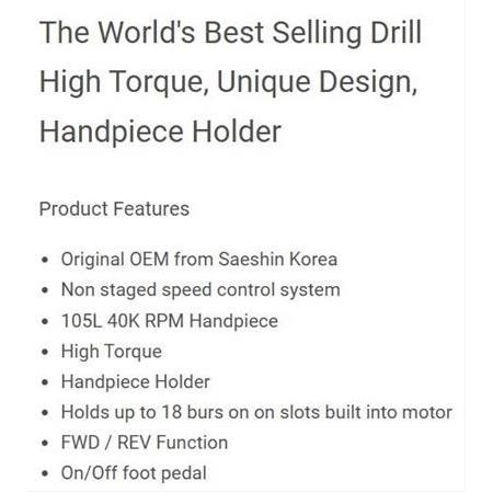 Mikromotor 40.000 devir Strong 210