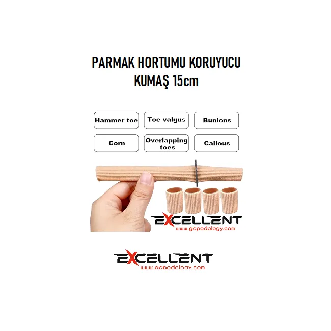 PARMAK HORTUMU, KORUYUCU KUMAŞ KAPLI JEL 15 cm