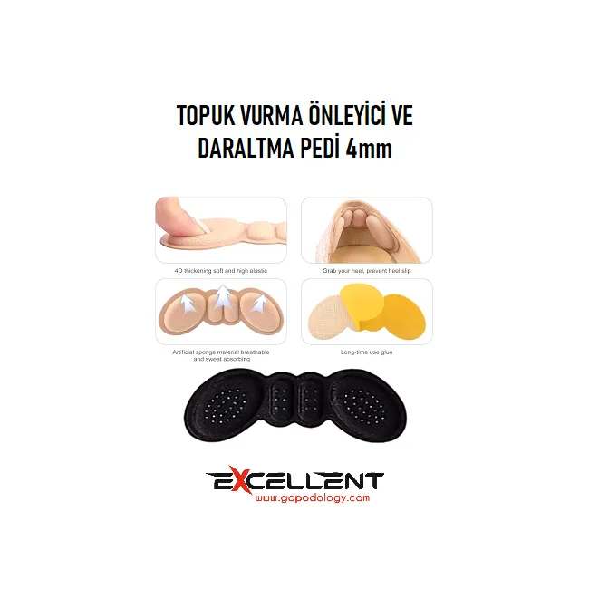 TOPUK VURMA ÖNLEYİCİ VE DARALTMA PEDİ 4 mm (1 ÇİFT)