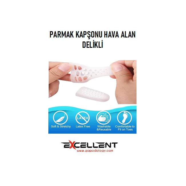 PARMAK KAPŞONU HAVA ALAN DELİKLİ BEYAZ (ÇİFT)