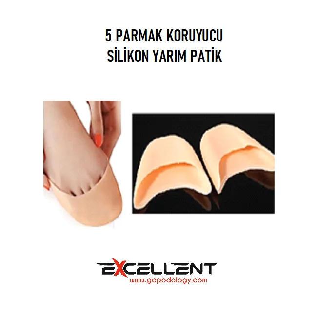 5 PARMAK KORUYUCU SİLİKON YARIM PATİK (ÇİFT)