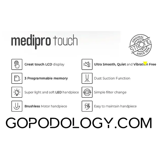 MEDIPRO TOUCH LED SLIENT 40.000 DEVİR VAKUM SİSTEMLİ MİKROMOTOR