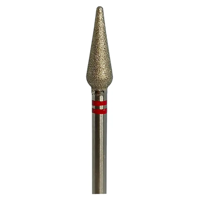 Elmas Armut Kırmızı Çift Çizgi h:12mm - Ø:4.0mm