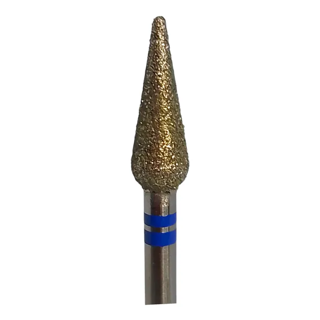 Elmas Armut Mavi Çift Çizgi h:12mm - Ø:4.0mm